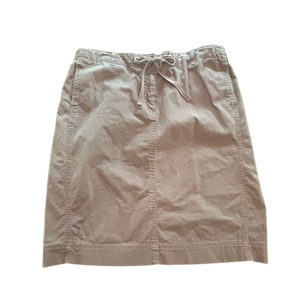 Briggs New York‎ Vintage Light Brown Tie Waist Back Pocket Skirt Women's Size 16